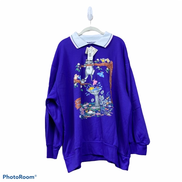 purple cat sweatshirt